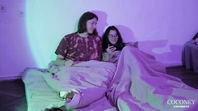 beautiful evening with nerdy girl