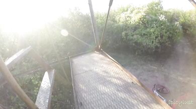 High altitude cumshot -amateur couple - spicylust-