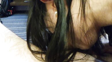 Asian Teen Girl takes Cock deep in her Throat Deepthroat Blowjob