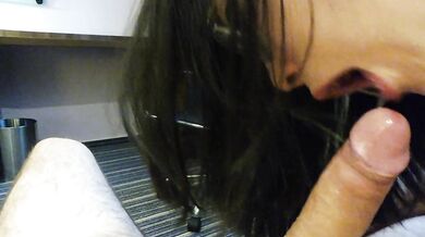 Asian Teen Girl takes Cock deep in her Throat Deepthroat Blowjob