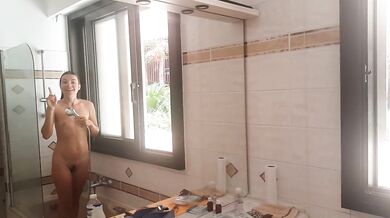 PEE or GOLDEN SHOWER in Bath and SPYING NEIGHBOR at my shower window