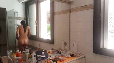 PEE or GOLDEN SHOWER in Bath and SPYING NEIGHBOR at my shower window