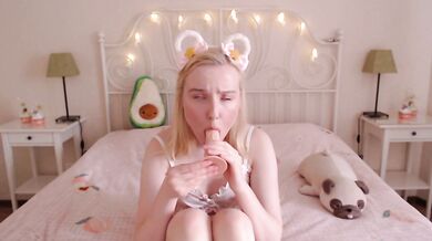 BJ, anal play, double penetration and orgasm, teen, daddy's girl alone at home