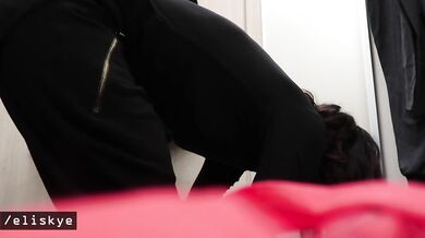 Teasing and fingering myself in Changing Rooms Voyeur - Eli Skye