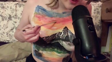 ASMR - a bob ross body paint