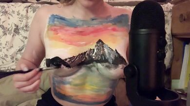 ASMR - a bob ross body paint