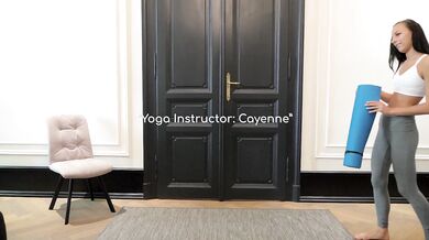 Fit and Skinny Cayenne Hot's First BG Scene - Yoga Instructor Fucks Client