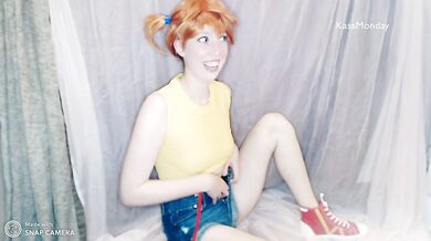 Misty (Pokemon Cosplay) Discovers Her First Orgasms