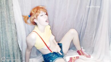 Misty (Pokemon Cosplay) Discovers Her First Orgasms