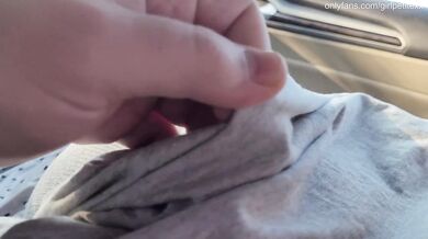I let Stepbrother Touch My Big Boobs in the Car after College 18+