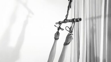 Kinktober Day 1: SEX TOYS KINK - Tied up with a dildo inside her and riding to ORGASM!