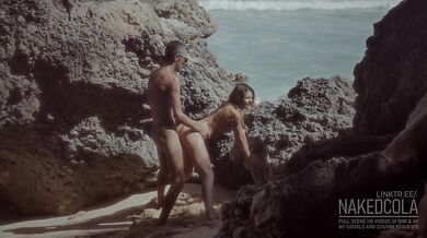 POV - Doggy style fucking cum in mouth on the nude beach - p2