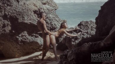 POV - Doggy style fucking cum in mouth on the nude beach - p2