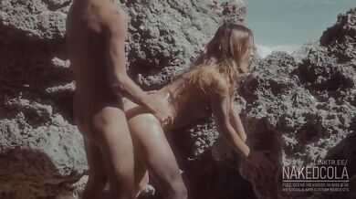 POV - Doggy style fucking cum in mouth on the nude beach - p2