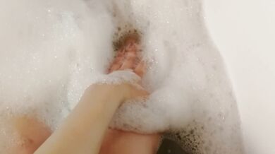 Wife plays with shower while husband is at work