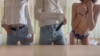 Striptease in room