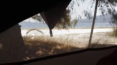 GOOD FUCK in Camper Tent at a Sea Side CAMPING