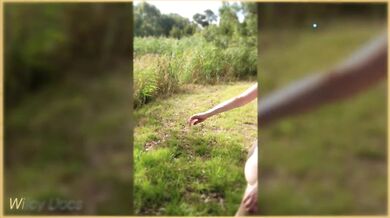 Wife goes FULLY nude in public park