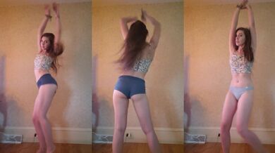 Amateur Strips down to her panties. This Love by BlackPink (kpop)