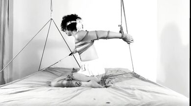 TITS Bondage & Crotch rope: Your struggle makes you cum HARDER