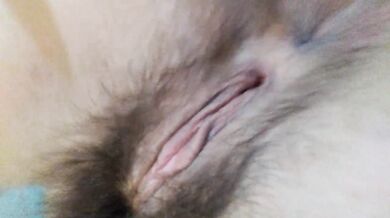 Pink Moon Lust Self Licks Her Own Tiny Titty Small Breast Puffy Nipples Gapes Hairy Pussy