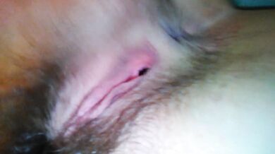 Pink Moon Lust Self Licks Her Own Tiny Titty Small Breast Puffy Nipples Gapes Hairy Pussy