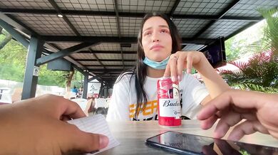 I love the reaction of my girlfriend using her toy in public // lovense lush control