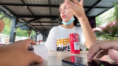 I love the reaction of my girlfriend using her toy in public // lovense lush control