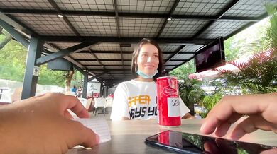 I love the reaction of my girlfriend using her toy in public // lovense lush control