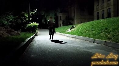 Naked walks in the city at night. Full version. In pantyhose and without. Many witnesses.