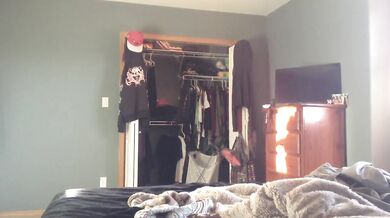 Roommate getting dressed for school!