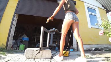 DIY Floating Table 3.1 - Welding 4k HD Teaser 1 - downblouse and nip slip (Music)