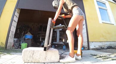 DIY Floating Table 3.1 - Welding 4k HD Teaser 1 - downblouse and nip slip (Music)