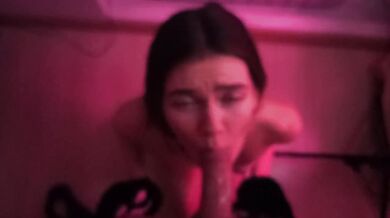 Cute bitch on the window takes a dick in her little pussy
