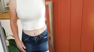 Slutty Bored House Wife Fucks Electrician in the Kitchen