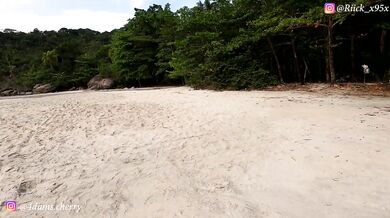 Sex On The Deserted Beach !! Amateur Brazilian Teen Sucked Dick and Taken Cum in the Face - Amateur