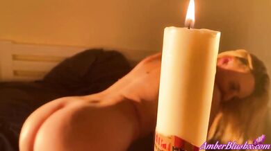 Candle Masturbation and Waxplay for Horny Teen