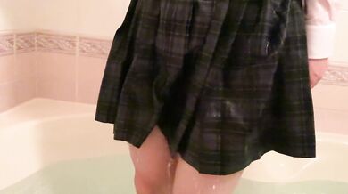 schoolgirl uniform wetlook