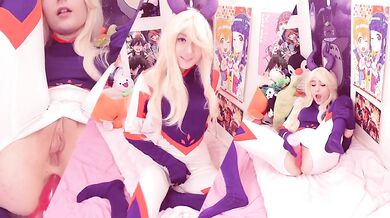 Tsuyu Asui Tongue Fucks Mt. Lady - BNHA - Sexy Cosplay Teen Anal