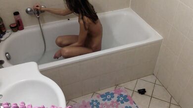 Fit and cute Gina Gerson amazing abs homemade shower masturbation orgasms