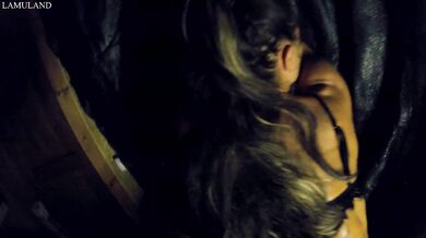 Chained Up Hot Girl Gets Disciplined Hard with the whip & Anal Fucked Rough by iron dildo with fi