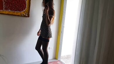 Casting in Black # FULL FUCK with Cream Pie n SPERM LEACKING from Open pussy