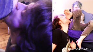Manic's Stinky First Time Foot Worship turns her on and becomes a makeout session!