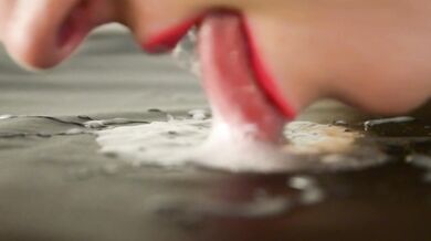 Slow motion compilation - cum in mouth, cum play, cum fetish