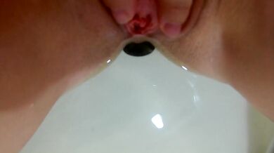 Underwater masturbating in bathroom
