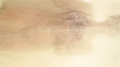 amateur babe- perky tits and big ass. shower with soapy cock tease.