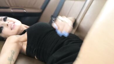 Kimber Veils makes her pussy wet in the car.