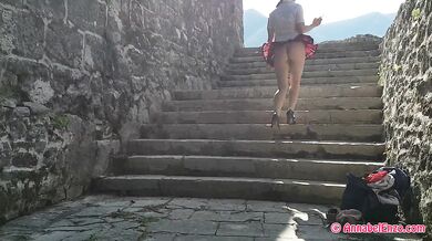 Schoolgirl Windy Upskirt, Masturbation and Smoking