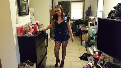 Halloween Police Slut Ready for the BBC
