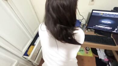 Delicious girl with a perfect ass is fucked by her boss in the office